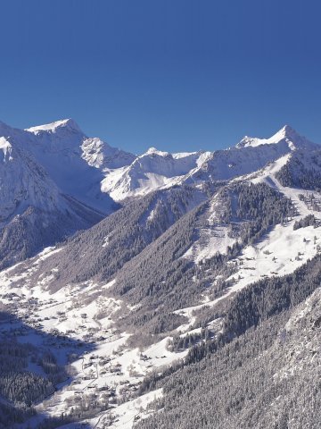 Brandnertal Skigebiet im Winter 