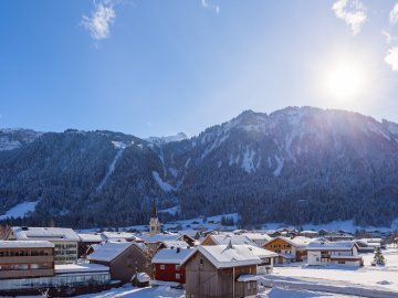 Ausblick auf Mellau im Bregenzerwald im Winter