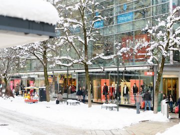 Innenstadt von Dornbirn im Winter 