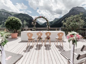 Hochzeitslocation in der Alpe Rud in Lech am Arlberg