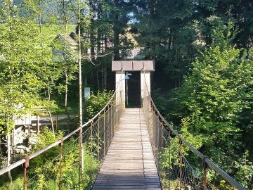 Hängebrücke am Wasserwanderweg in Hittisau