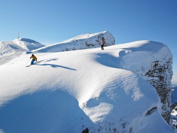 Skifahren am Diedamskopf in Au-Schoppernau im Winter